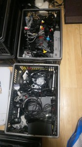 The Playstation crates, and all of the A/V leads that come with them...