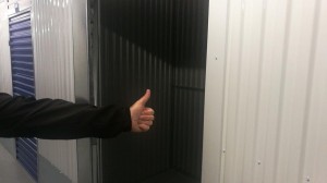 An empty storage locker. It was not destined to stay empty much longer...