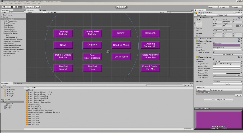 Programming the phone app to make the jingles happen.